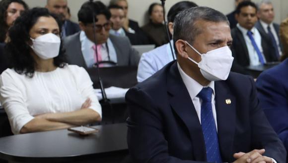 Los acusados Nadine Heredia y Ollanta Humala en la audiencia del juicio.