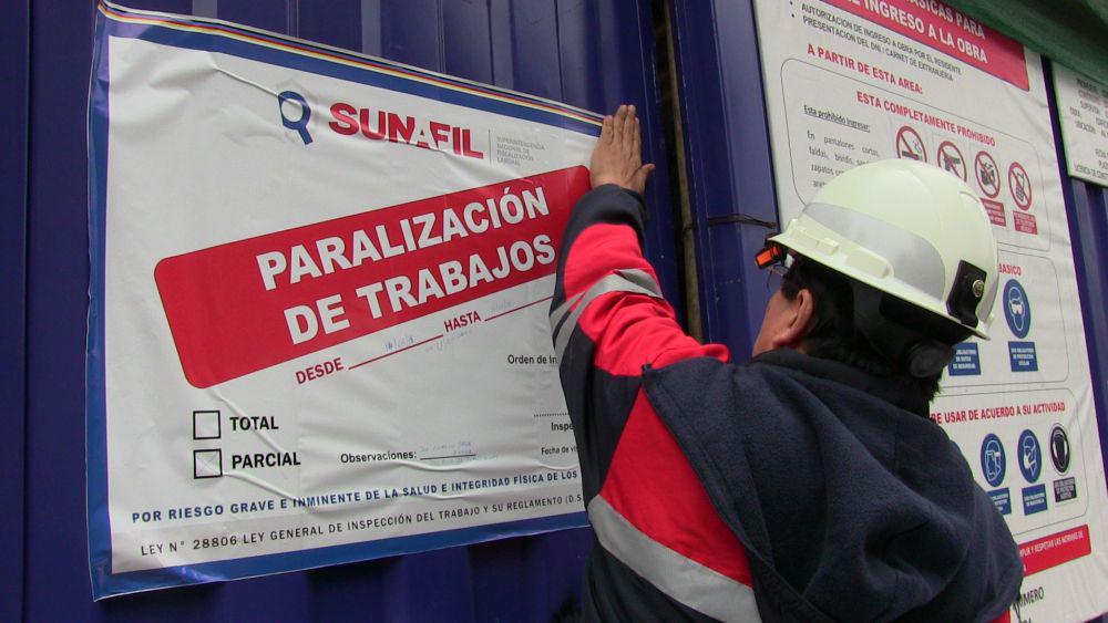 Las obras intervenidas fueron identificadas a través de un trabajo de inteligencia previa y de campo, realizado por los inspectores de la Sunafil. (Foto: Difusión)