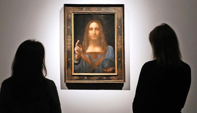 FOTO 1 | US$ 450.3 millones. "Salvator Mundi", atribuido a Leonardo da Vinci, pulverizó en noviembre del 2017 el récord de la obra de arte más cara jamás vendida en una subasta: US$ 450.3 millones, incluyendo gastos y comisiones, en una venta organizada por la casa Christie's en Nueva York. (Foto: AFP)
