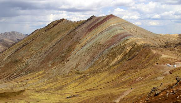 La montaña Palccoyo está ubicada en el distrito de Checacupe, en la provincia cusqueña de Canchis.(Foto: Alejandro Salas)