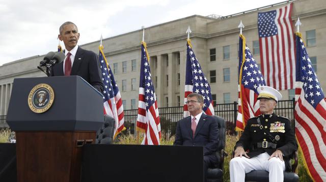 El presidente Barack Obama en la ceremonia de recuerdo a las víctimas del 11 de setiembre del 2001 que se celebró en El Pentágono. (Foto: Reuters)