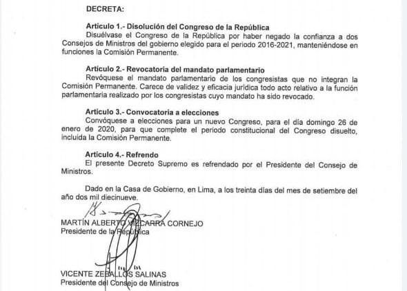 Decreto supremo.