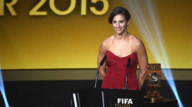 Premio FIFA The Best a la mejor jugadora: Carli Lloyd (Estados Unido) (Foto: Getty)
