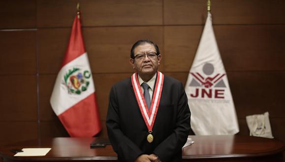 Jorge Luis Salas Arenas, presidente del JNE, rechazó los actos de violencia registrados en Arequipa contra la comitiva de Fuerza Popular. (Foto: Archivo GEC)