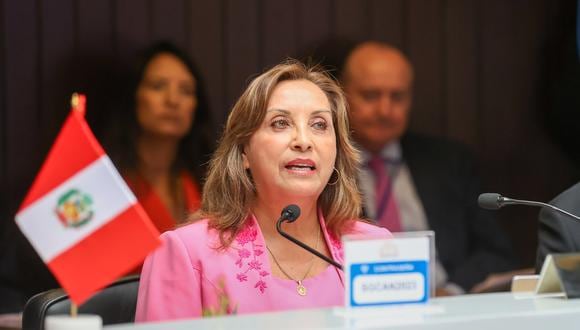 Dina Boluarte en reunión con países andinos. Foto: Presidencia.