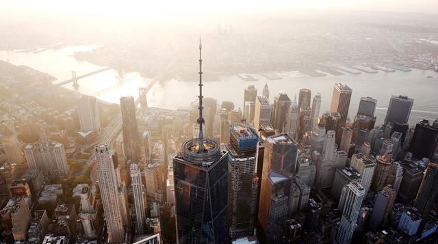 Una vista aérea más cercana del One World Trade. (Foto: Reuters)