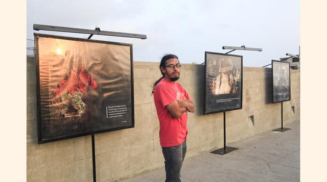 Max Cabello, fotógrafo y autor de la exposición fotográfica: "Chungui o el viaje al centro del olvido" (Foto: Lucero Del Castillo)