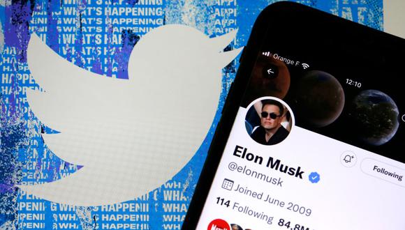 En esta ilustración fotográfica, la cuenta de Twitter de Elon Musk se muestra en la pantalla de un iPhone el 26 de abril de 2022 en París, Francia. (Foto: Chesnot/Getty Images)