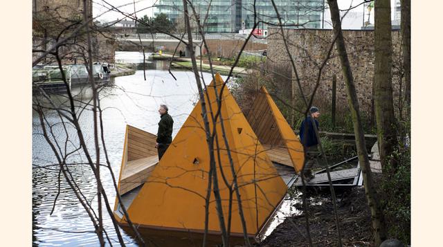 MIRADOR DE CAMLEY STREET, LONDRES (REINO UNIDO). Acaba de inaugurarse en el canal de Regant, cerca de King’s Cross. Un lugar de tranquilidad en medio de Londres.