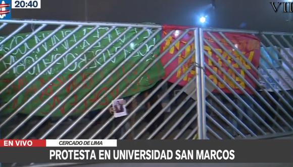 Estudiantes y vecinos protestan contra conciertos en estadio San Marcos