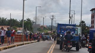 Madre de Dios: policía desbloquea vías de acceso a Puerto Maldonado