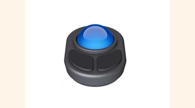 No confunda esto con el emoji de sirena rojo, este símbolo es un trackball (bola de seguimiento).