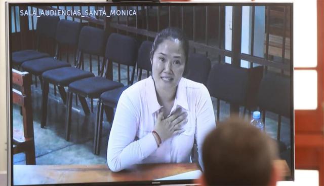 Keiko Fujimori participó mediante videoconferencia en la audiencia de la Sala de Apelaciones. (Foto: GEC)