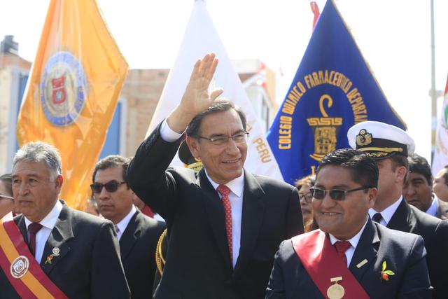 El presidente Martín Vizcarra participó en la ceremonia por los 90 años de la reincorporación de Tacna al Perú. (Difusión)