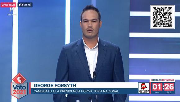 George Forsyth, candidato de Victoria Nacional. (Captura: América TV)