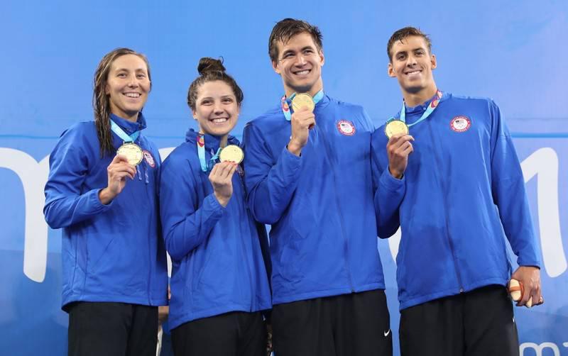 Parte del equipo de natación de EE.UU. (Foto: Reuters)