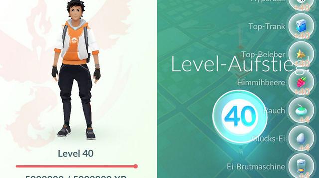 Experiencia. El último nivel de Pokemon Go es el nivel 40. Para alcanzarlo se necesitan 20 millones de puntos de experiencia (XP).