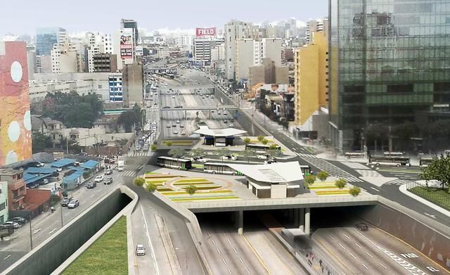 FOTO 4 | 4. Estación Benavides. Iniciativa contemplan una nueva plaza, áreas verdes y espacios públicos adicionales que mejoran el tránsito peatonal, así como paraderos más amplios para el transporte público. Proyecto se evalúa en el marco del sistema de obras por impuesto predial, con la participación del Grupo Benavides. (Foto: Municipalidad de Miraflores)