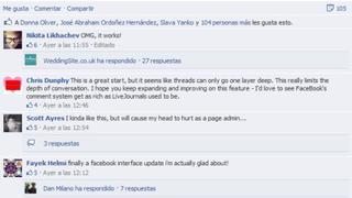 Facebook permitirá responder comentarios de forma directa