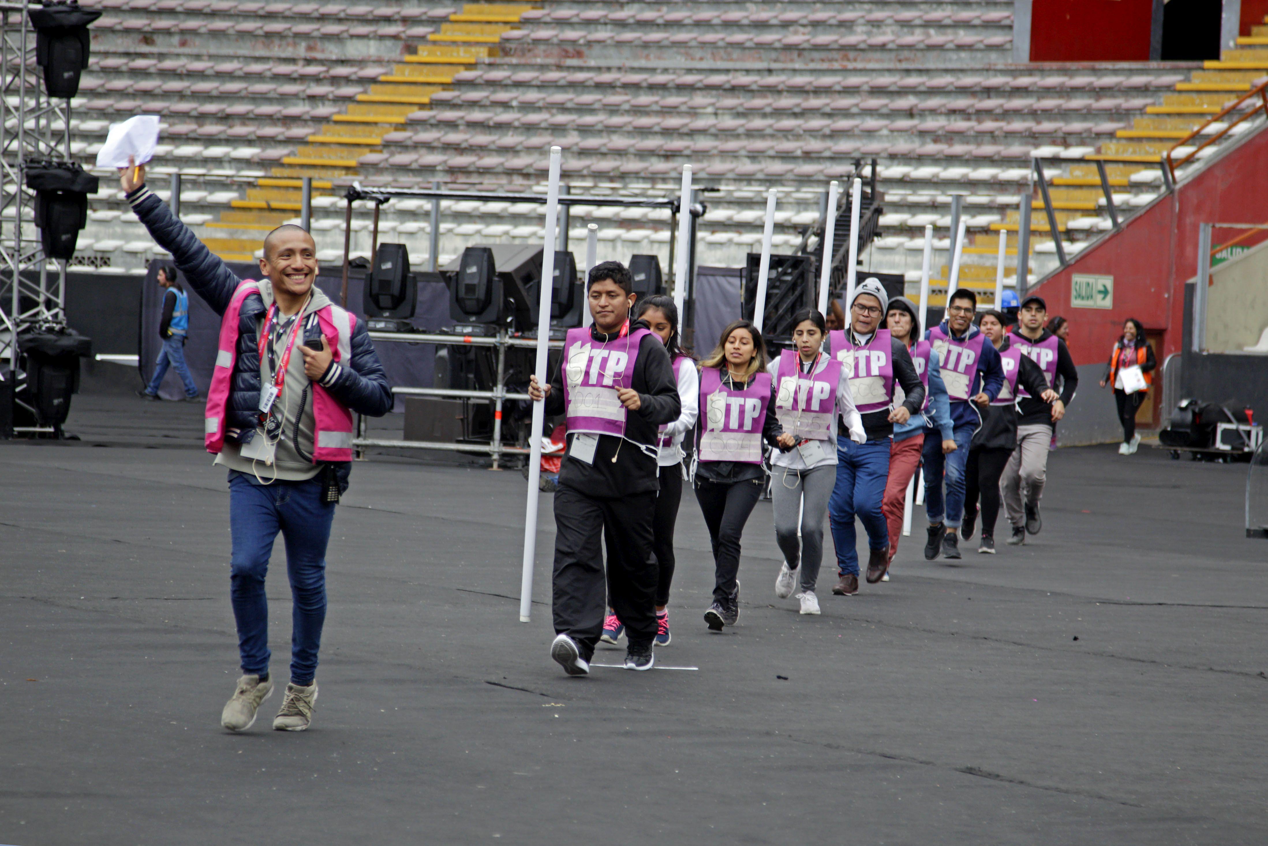 Ensayo de ceremonia de inauguración de Juegos Parapanamericanos Lima 2019.