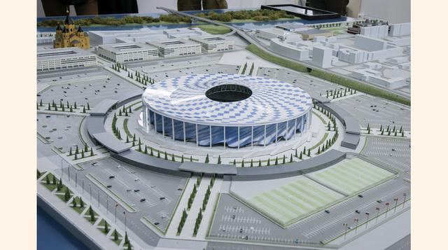 Así será el nuevo estadio Nizhny Novgorod ubicado en la ciudad del mismo nombre. El anfitrión Rusia pondrá en marcha la Copa del Mundo 2018 el 14 de junio en Moscú. (Foto: Reuters)