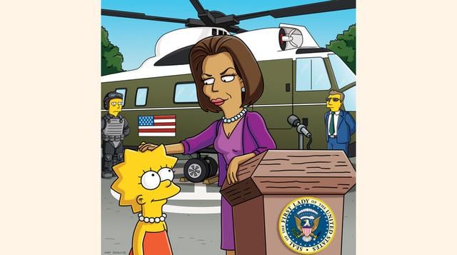 Michelle Obama, primera dama de USA, aterriza en Springfield con la intención de conocer a los niños de la escuela local. (Foto: formulatv)
