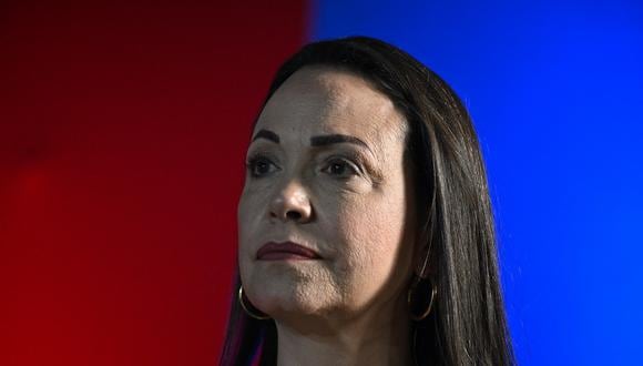 La precandidata presidencial venezolana por la oposición, María Corina Machado.  (Foto de Federico PARRA / AFP)