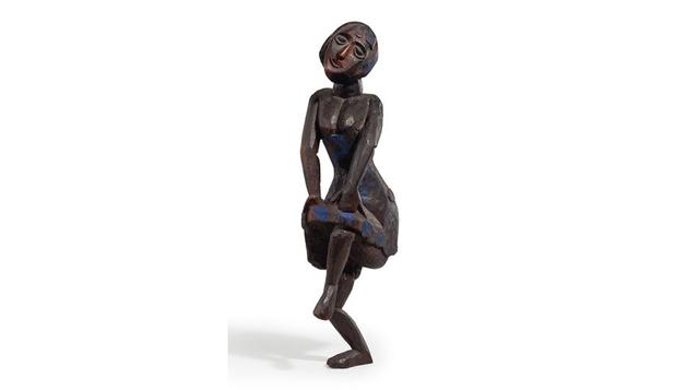 Una escultura tallada en madera de roble pintado de Ernst Ludwig Kirchner (1880-1938) fue vendida por US$ 8 millones. (Foto: Christie´s)