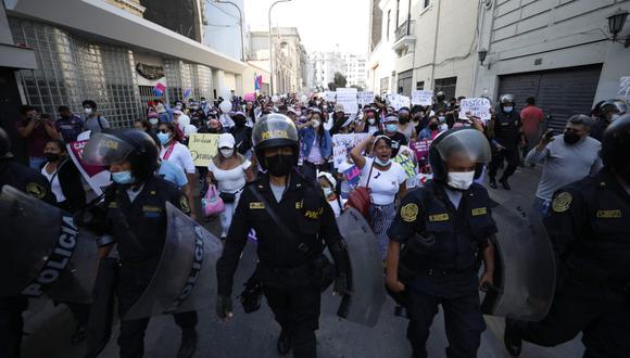 La Policía Nacional incrementará a 9,600 en Lima para control durante protestas. Foto: César Bueno @photo.gec
