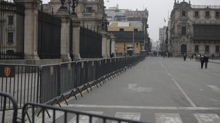 Cierran Plaza de Armas y custodian Palacio de Gobierno y el Congreso a poco del debate de vacancia