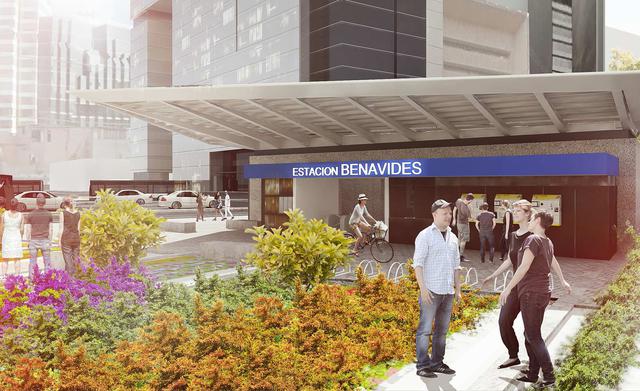 FOTO 3 | 3. Estación Benavides. Debido al alto flujo peatonal en el cruce del Puente Benavides por la presencia del paradero del Metropolitano, se propone la ampliación del Puente Benavides con el techado de la vía expresa. (Foto: Municipalidad de Miraflores)