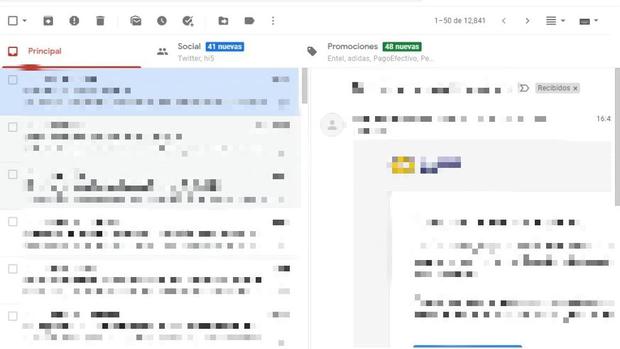 Gmail: cómo activar la vista previa para leer los correos sin entrar en ello