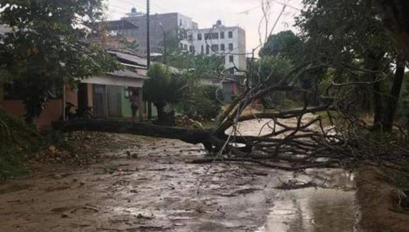 Los fuertes vientos, lluvias y caída de granizo ocasionaron pánico en los habitantes de Tarapoto. (Senamhi)