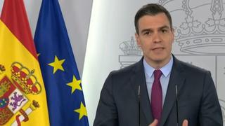 Pedro Sánchez anuncia que pedirá prolongar el estado de alarma en España un mes más