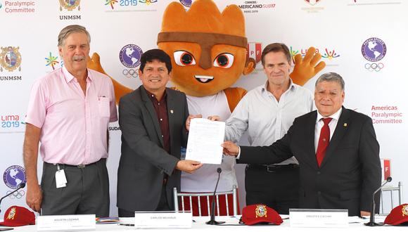 Entrega de obras terminadas del Estadio de San Marcos para los Juegos Panamericanos Lima 2019.