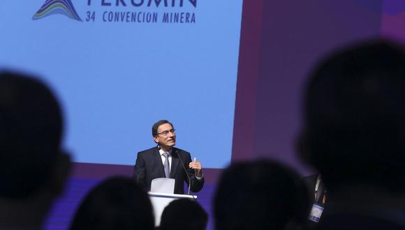 Martín Vizcarra, presidente de la República en la 24 Perumin Convención Minera. (Foto: Presidencia)