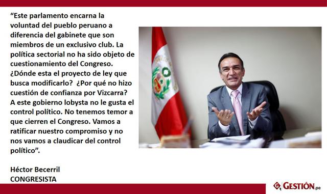 Foto 3 | Esta es la posición del congresista Héctor Becerril. (Foto: USI)