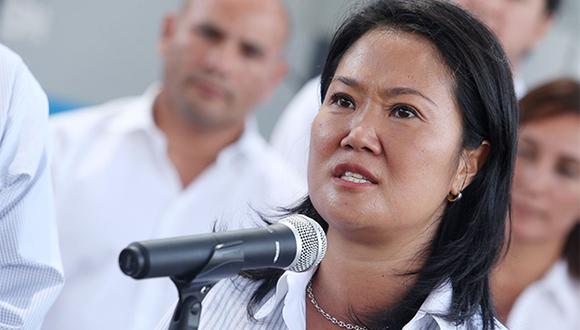 Keiko Fujimori declaró sobre temas de coyuntura nacional desde la región Amazonas. (Foto: Agencia Andina)