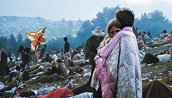 Foto de Woodstock en 1969.