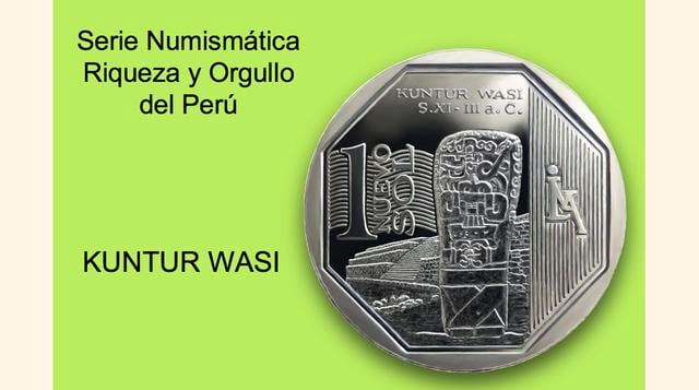 La moneda de un Nuevo Sol alusiva a "Kuntur Wasi", San Pablo es la décimo primera de la Serie Numismática. En el reverso se distingue uno de los monolitos descubiertos en 1946, que representa a un personaje de pie con rasgos de felino. Detrás de