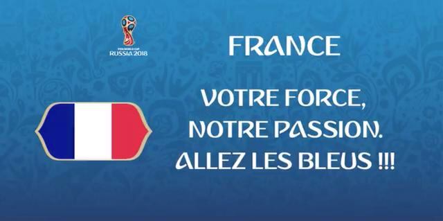 FOTO 13 | Francia: VOTRE FORCE, NOTRE PASSION. ALLEZ LES BLEUS!!! (Vuestra fuerza, nuestra pasión. ¡Arriba Les Bleus!)