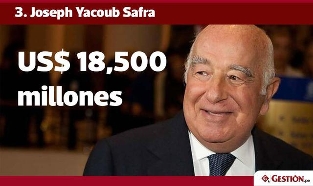 FOTO 3 | Joseph Yacoub Safra es hijo de Jacob y Esther Teira Safra, una familia de origen judío . Su padre (procedente de Siria ), había emigrado a Beirut en los años 20 , se estableció y comenzó su actividad en el sector bancario. En los años 50. La fami