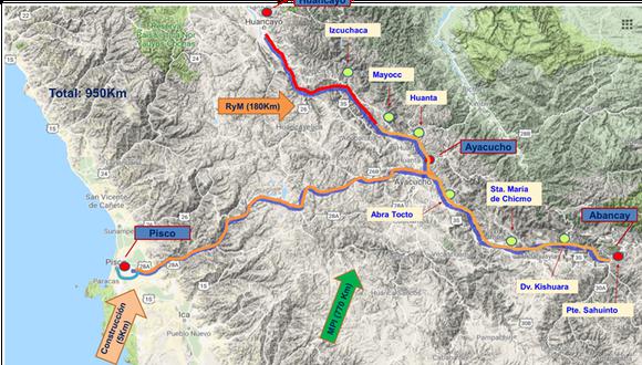 El proyecto Longitudinal de la Sierra Tramo 4 requerirá una inversión aproximada de US$ 970 millones y consiste en la entrega en concesión de 955 kilómetros que conectan cinco regiones. (Foto: ProInversión)
