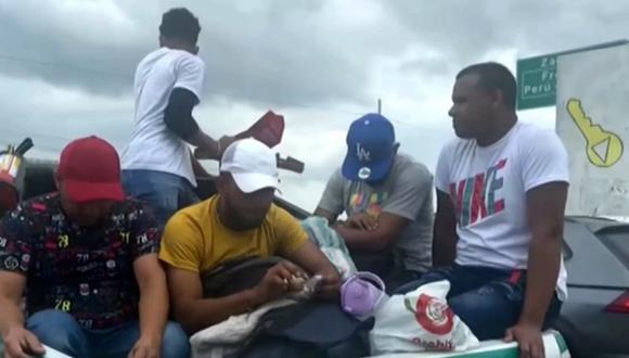 Venezolanos ingresaron al Perú por la frontera con Ecuador sin presentar documentación respectiva. (Captura: Canal N)