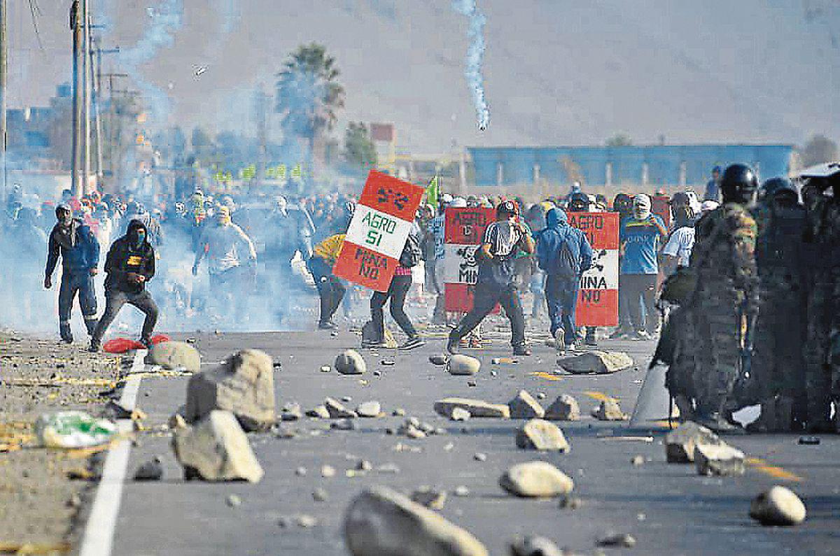 Protestas en Arequipa. (Foto: Diego Ramos)