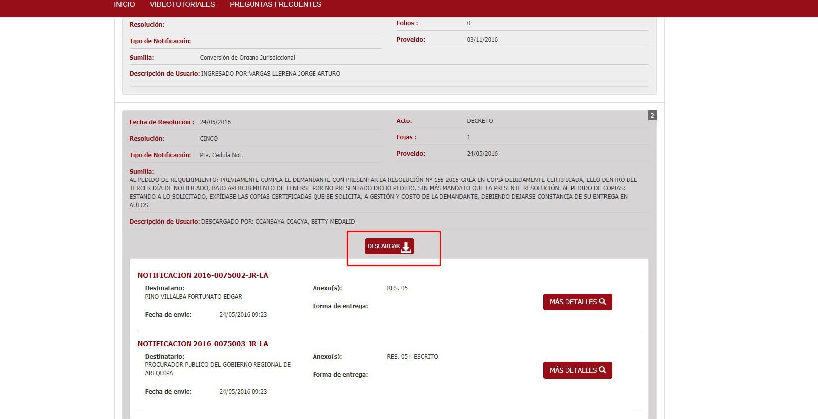 Descargar expediente