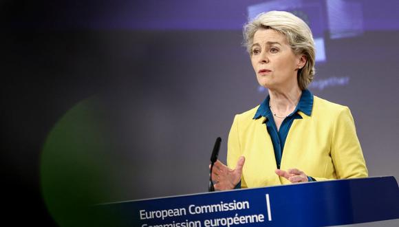 Presidenta de la Comisión Europea (CE), Ursula von der Leyen. (Foto de Kenzo TRIBOUILLARD / AFP)
