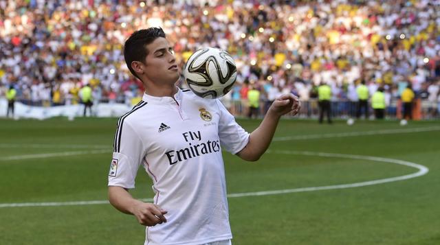 James Rodríguez. US$ 95 millones desembolsó el Real Madrid al Mónaco, por el colombiano. Ello luego de la salida de Di María del club blanco en el 2014 (foto: AFP).