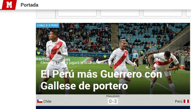 Así informó la prensa mundial tras la victoria de Perú sobre Chile y clasificación a la final de la Copa América 2019.