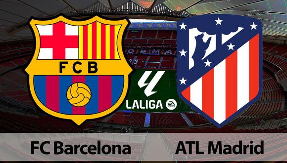 Guía TV internacional para ver el partido Barcelona vs. Atlético Madrid en vivo  y en directo este 17 de marzo por LaLiga EA Sports. (Foto: Composición/Gestión Mix)